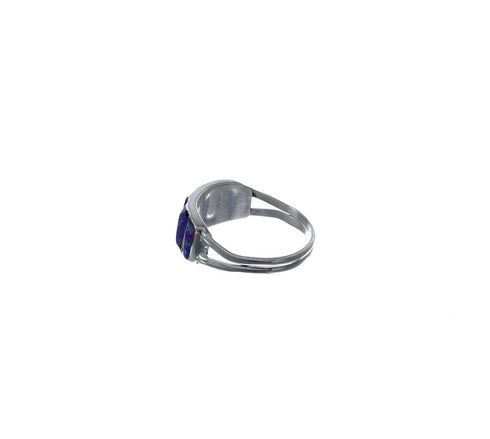 Purple Opal Authentic Sterling Silver Zuni Ring Size 8-3/4 AX127198